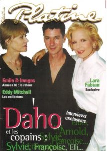 Etienne Daho avec Françoise Hardy et Sylvie Vartan en couverture du magazine Platine en novembre 1999.