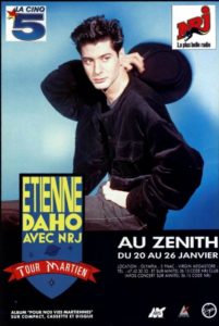 Etienne Daho affiche de la tournée "tour martien"
