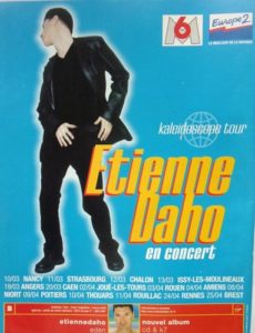 Affiche annonçant la tournée d'Etienne Daho intitulée Kaleidoscope tour.